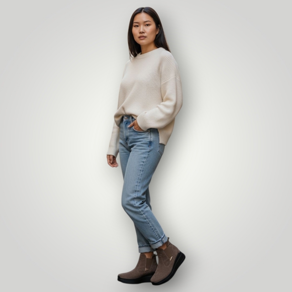 IGI&CO Womens Suede‎ Gore-Tex Ankle Boots Made in Italy Waterproof  38/ 7.5-8